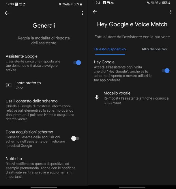 Come attivare assistente vocale di Google