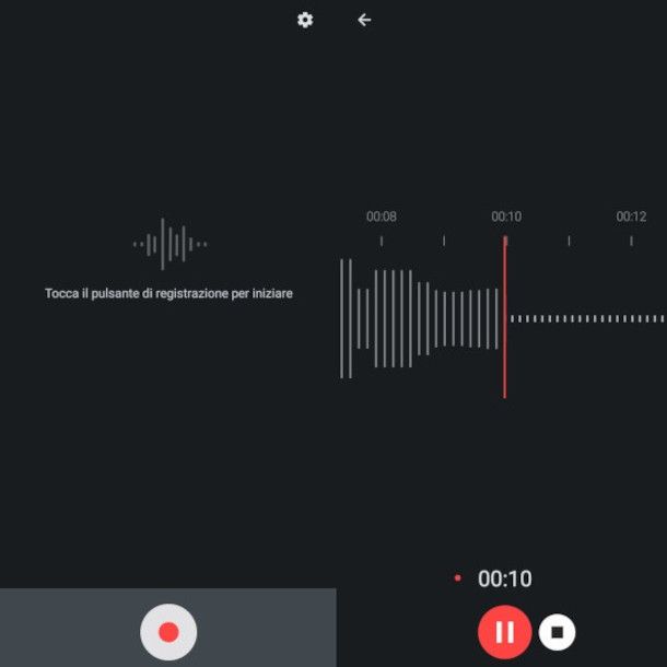 schermate registratore vocale Android