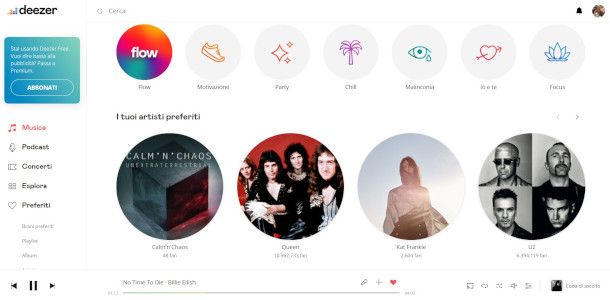 Web app Deezer