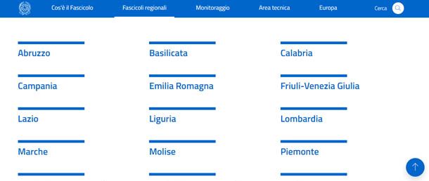 fascicolo sanitario elettronico per regione