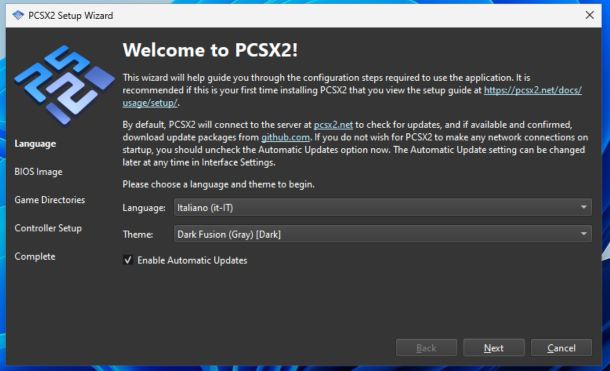 PCSX2 installazione