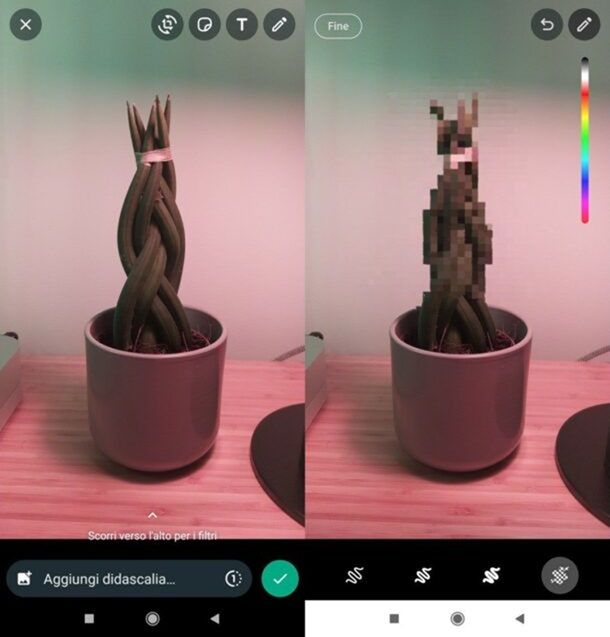 Come pixellare una foto su WhatsApp