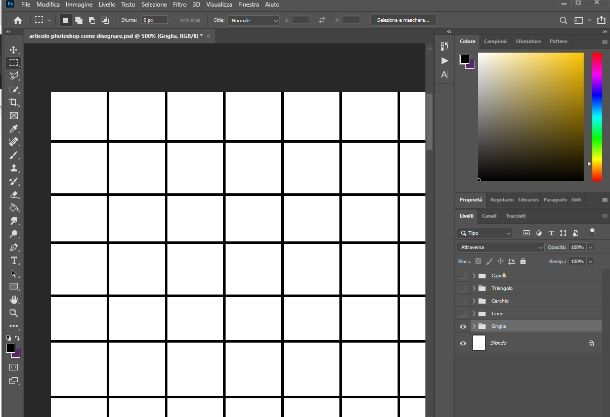 disegnare griglia su ps