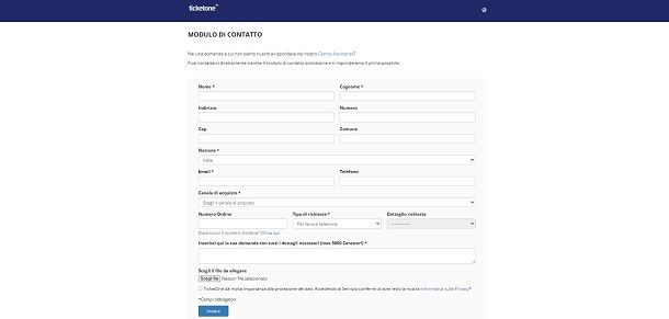 Come contattare TicketOne
