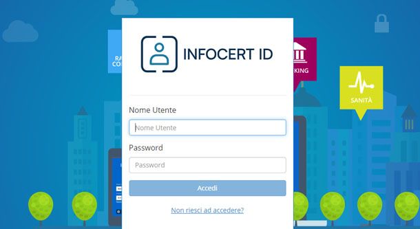 Accesso a SelfCare di InfoCert