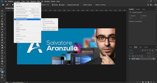 Come ribaltare una foto su Photoshop