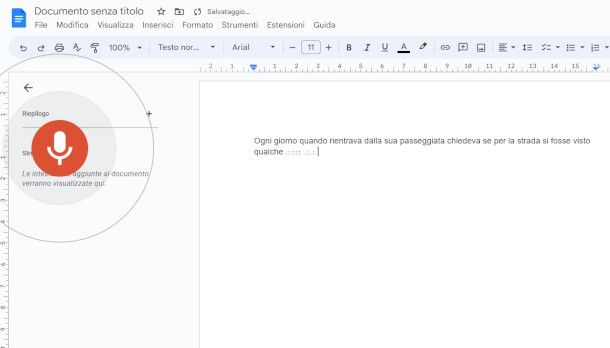 trascrizione da Google Documenti