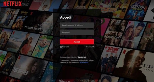 Accedere a Netflix da computer
