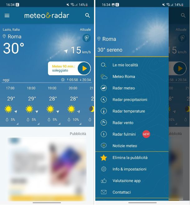 Altre app meteo Samsung