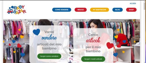 Baby Bazar vendita vestiti bambini