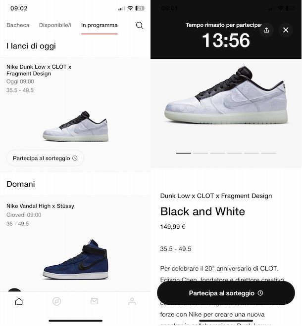 Acquistare nike online on sale