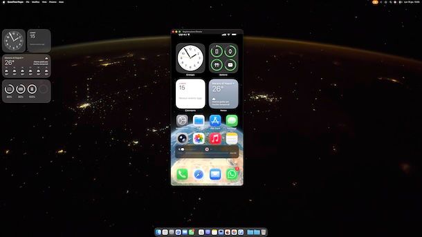 Duplicazione schermo iPhone QuickTime Player