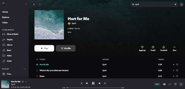 Web player Tidal