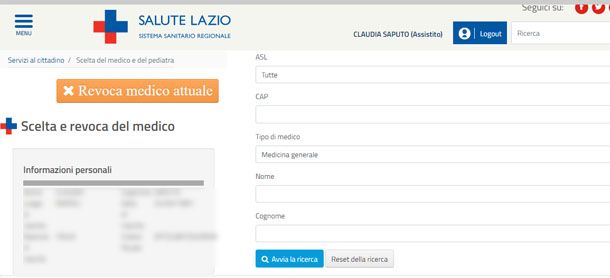 cambio pediatra online nel Lazio