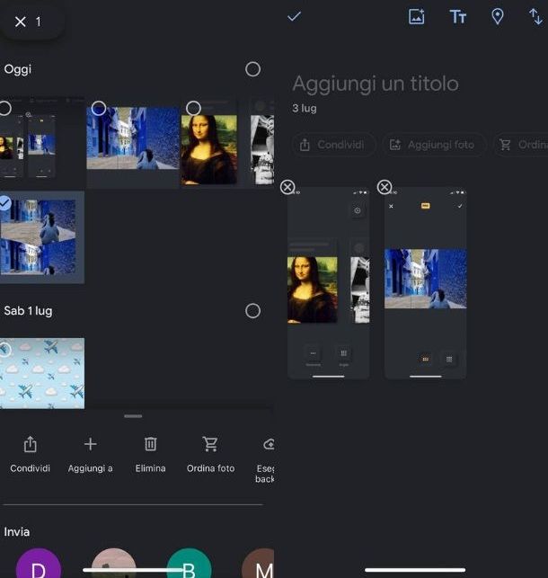 Google Foto App per dividere foto in cartelle