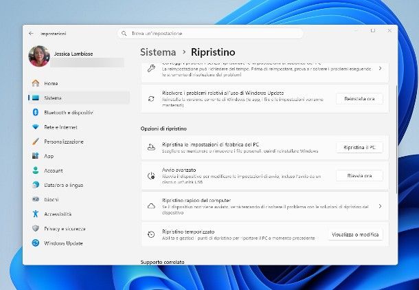 Come riportare il PC a una data precedente