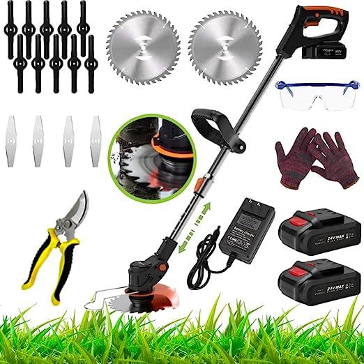 Decespugliatore Elettrico Litheli Senza Fili - Brushless, Batteria 10000mAh, Taglio 35cm - Foto 5