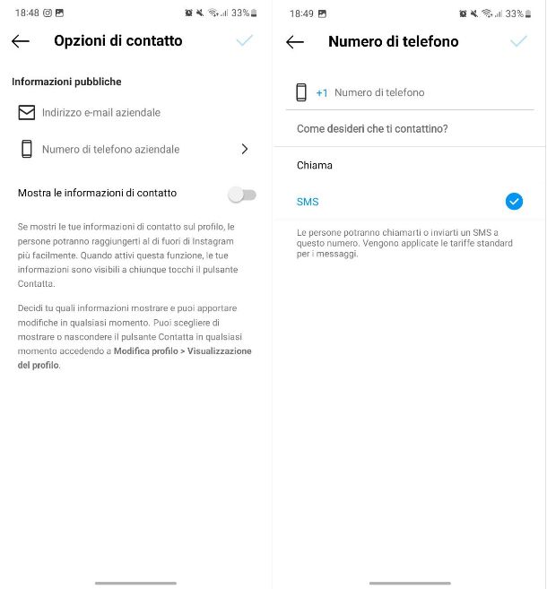 Come nascondere il numero di telefono su Instagram