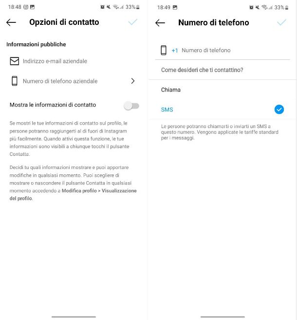 Come nascondere il numero di telefono su Instagram