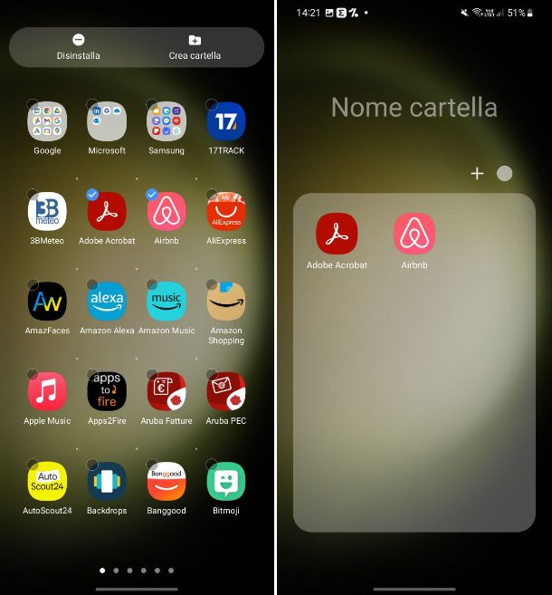 Come creare cartelle su Samsung