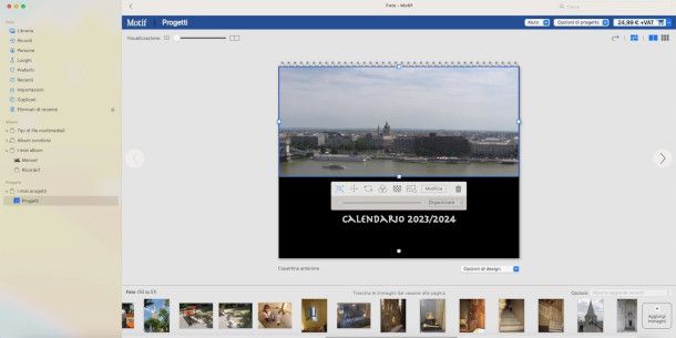 creazione calendario fotografico con app Foto per Mac