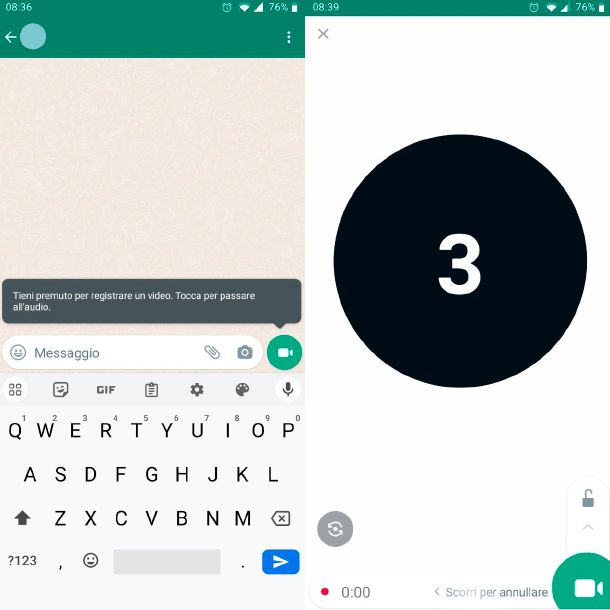 Come fare videomessaggi su WhatsApp