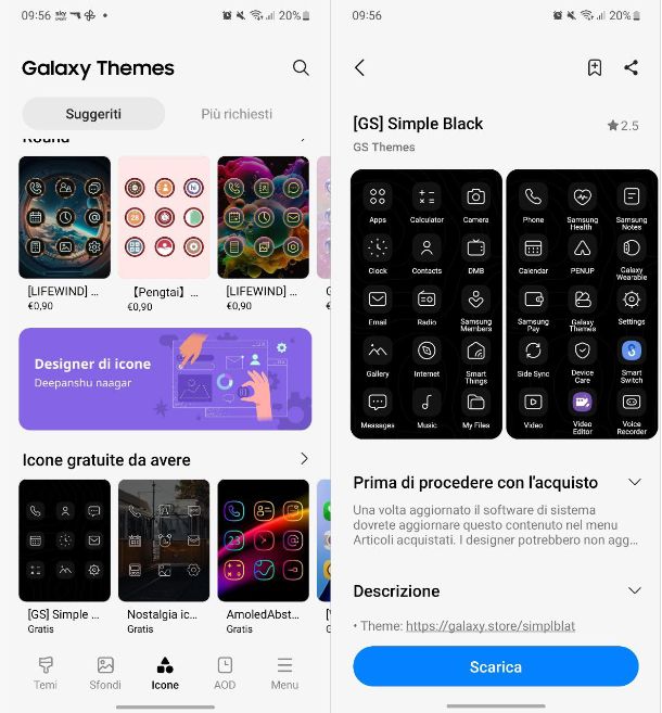 Come cambiare le icone delle app su Samsung