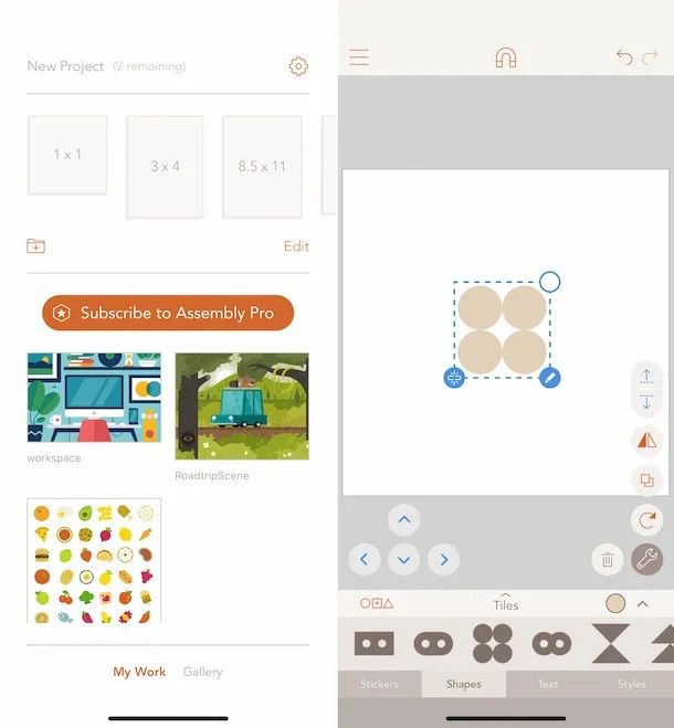 schermate app Assembly