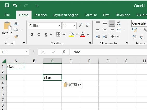 excel copia incolla