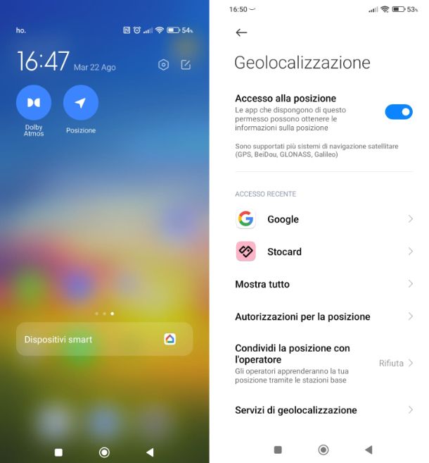 Come attivare localizzazione Xiaomi