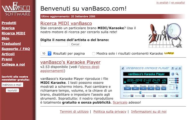 home page sito vanBasco