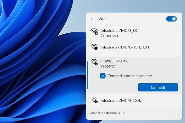 Come collegare hotspot Huawei al PC