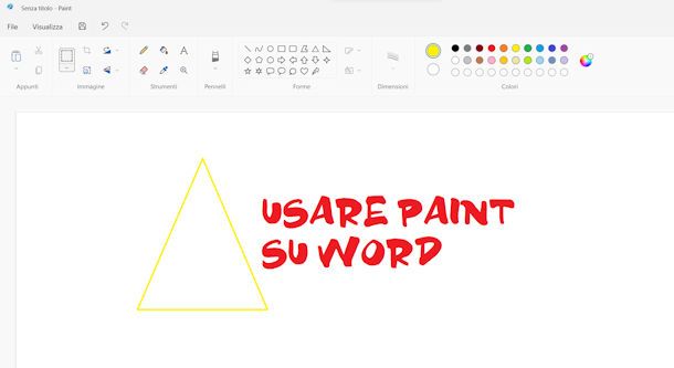Come usare Paint su Word