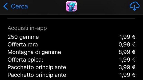 Acquisti in-app App Store