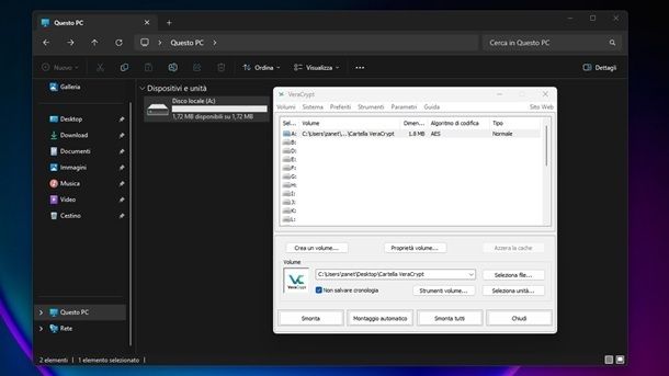 VeraCrypt volume Windows 11