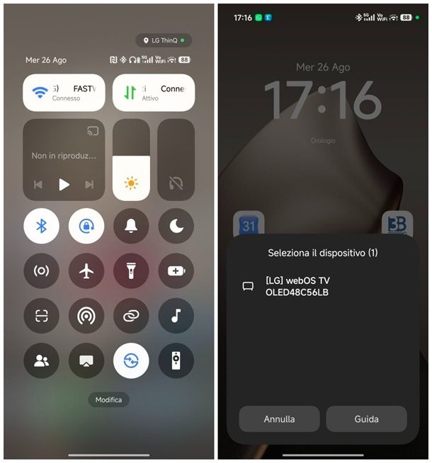 Come trasmettere schermo Android su TV