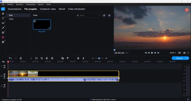 interfaccia Movavi Video Editor