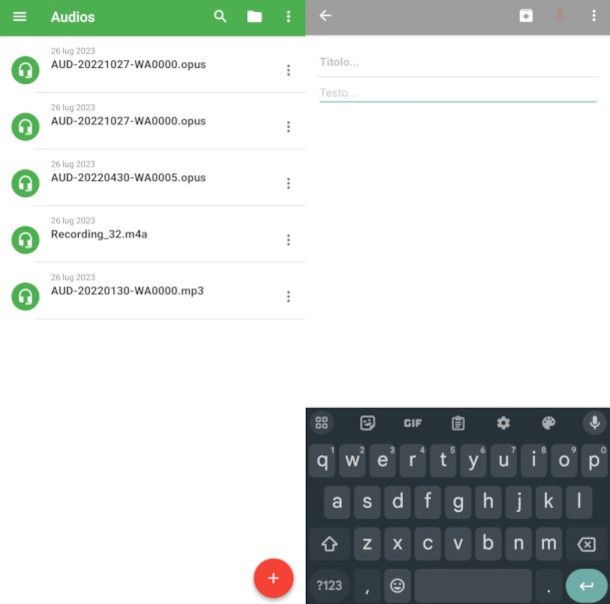 schermate app Strumento di trascrizione