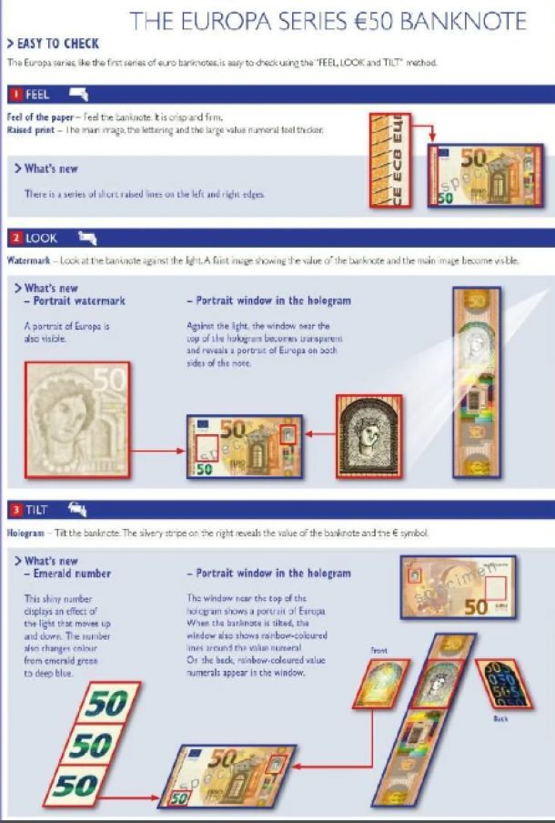 Assistente verifica euro