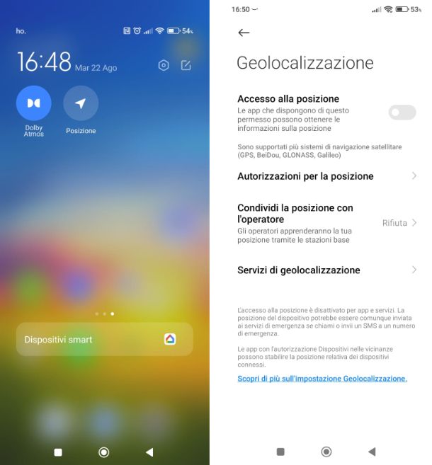 Come disattivare la localizzazione su Xiaomi