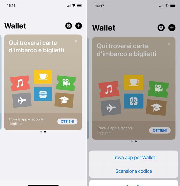 carte imbarco su Apple Wallet