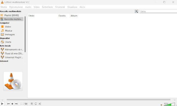 interfaccia VLC per PC