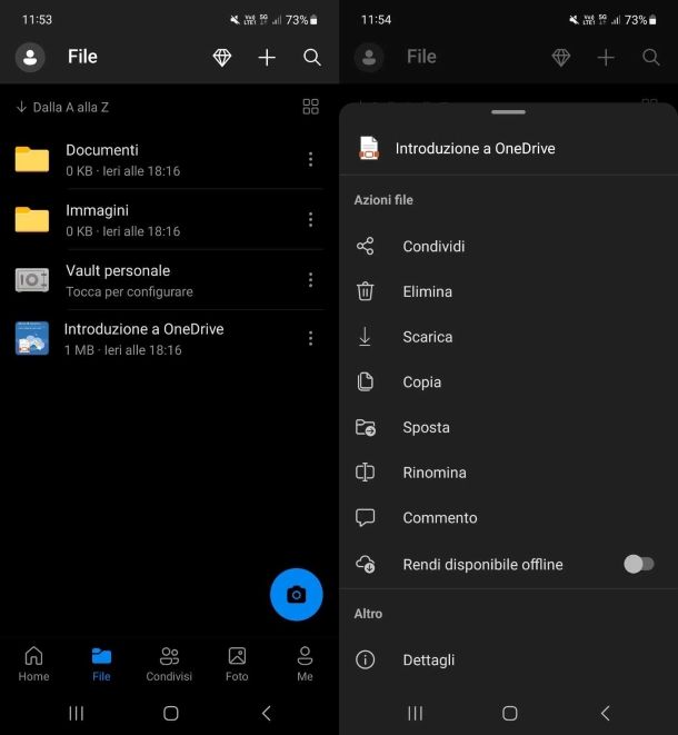 OneDrive per Android