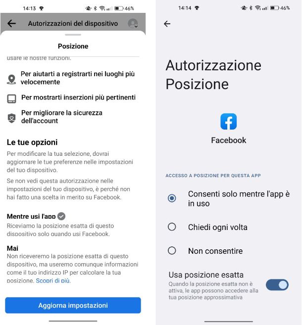 Come disattivare la localizzazione su Facebook