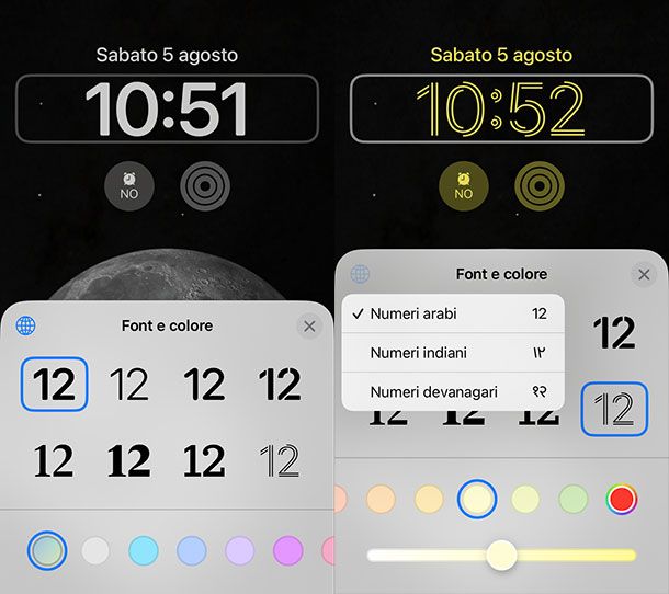 Come cambiare stile dell'orologio blocco schermo iPhone