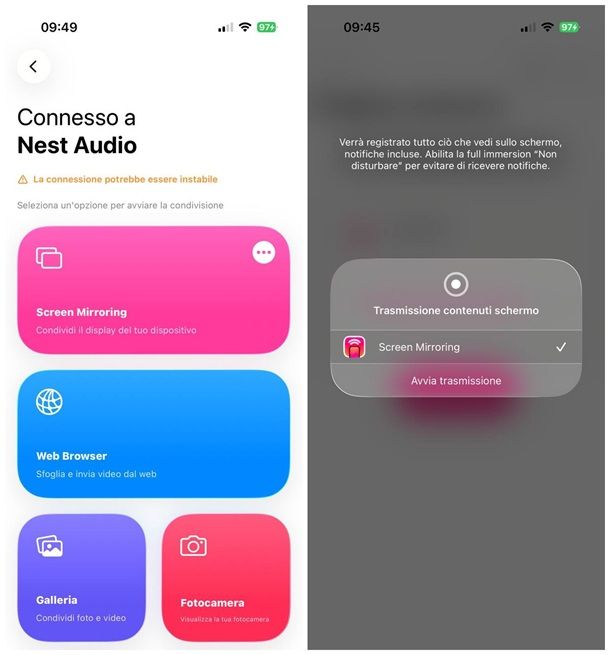 Come duplicare schermo iPhone