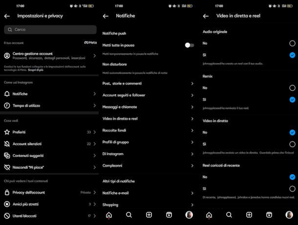 Come disattivare le notifiche delle dirette di Instagram