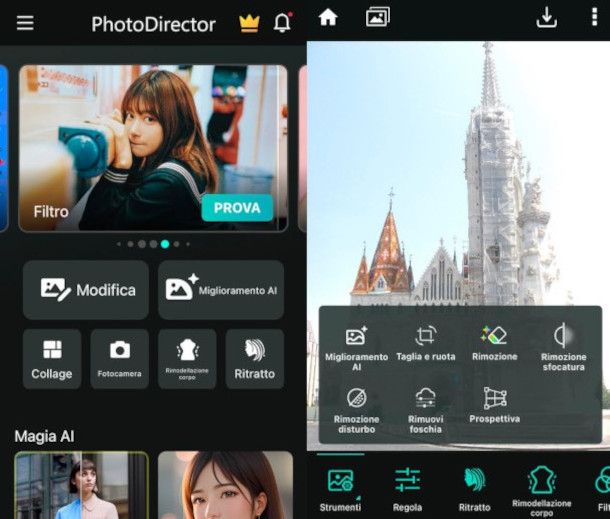 schermate app Photo Director