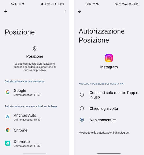 Come disattivare la localizzazione su Instagram