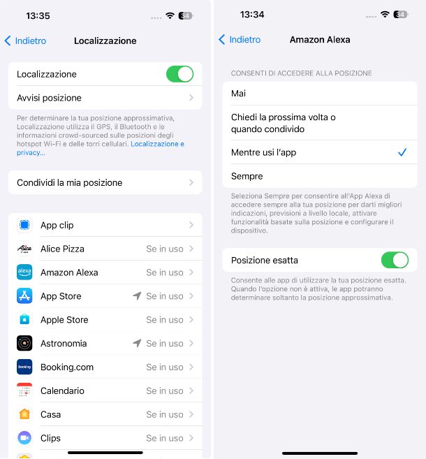 Come attivare localizzazione su iPhone